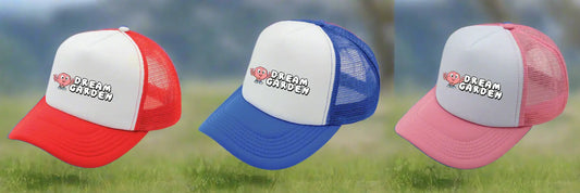 “BRAIN GROWTH” CURVED MESH SNAPBACK TRUCKER CAP DREAMGARDENS
