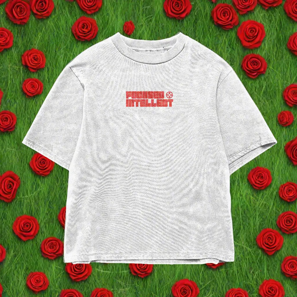 “FOCUSED INTELLECT” PREMIUM HEAVYWEIGHT TEE SHIRT DREAMGARDENS