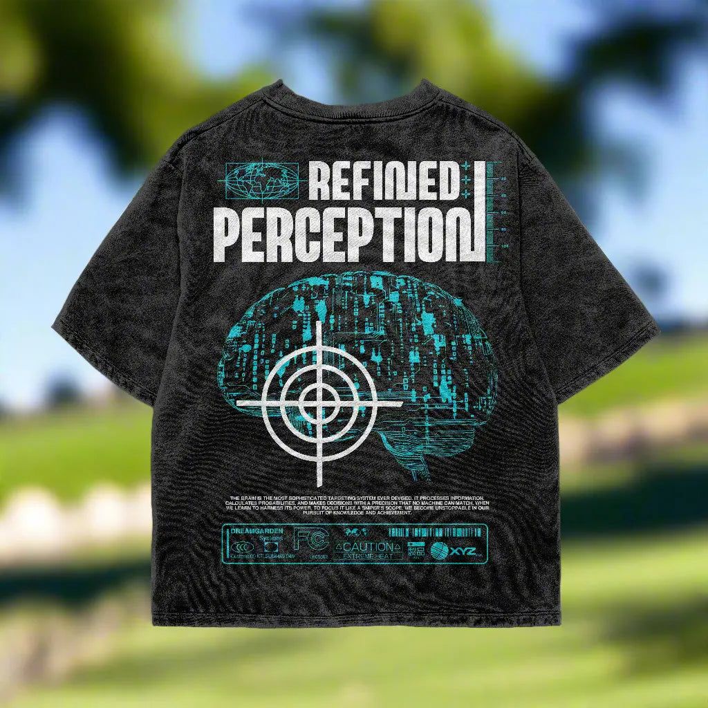 “REFINED PERCEPTION” PREMIUM HEAVYWEIGHT TEE SHIRT DREAMGARDENS